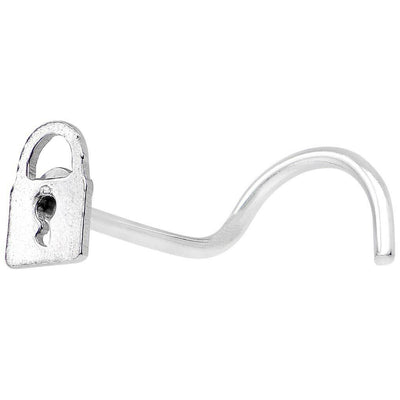 Nose Ring Screw with Lock Design 20 Gauge Surgical Steel