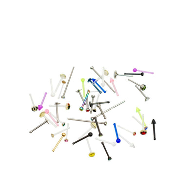 Nose Rings Nose Bone and Fishtail Randomly Assorted Pack of 20, 50 or 100pcs