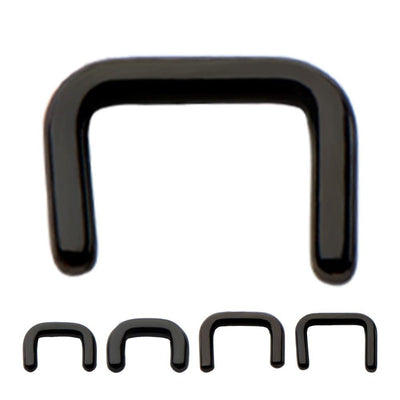 Mini Septum Staple Ring Black Anodized Titanium septum