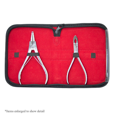 Bead Ring Pliers Body Piercing Tool Kit - 2 Ring Pliers with High Quality Pouch