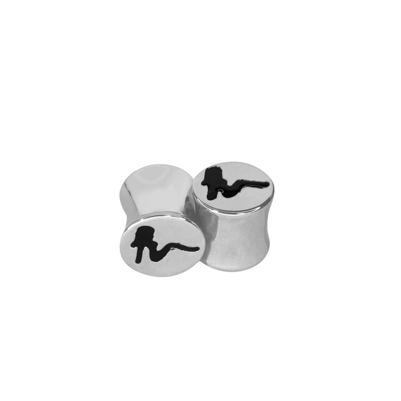 Mudflap Sexy Girl Double Flared Plugs Surgical Steel