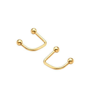 Anodized Titanium 16ga Lippy Loop Labret 4mm ball Pack of 2