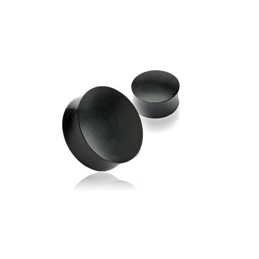 Pair of Solid Organic Black Areng Wood Ear Gauges Plugs