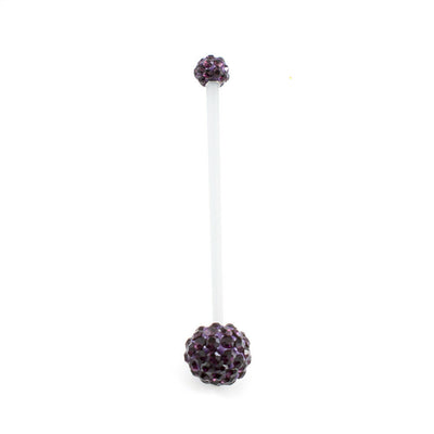 Pregnancy Belly Button Ring with Bioflex Shaft and Ferido Ball 14G
