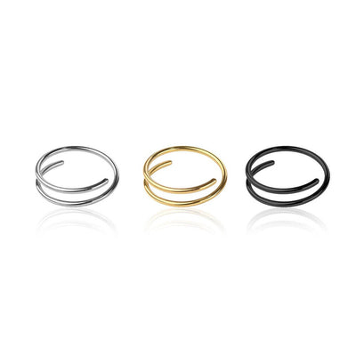 Double Nose Hoop Ring 20G for Single Piercing Nose Hoop Surgical steel