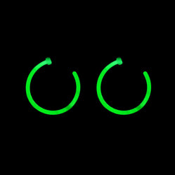 Nose Ring Stud 2pc Glow In The Dark Bioflex Nose Piercing Hoops - 18ga or 20ga