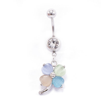 BodyJewelryOnline Flower Design Dangle Belly Button Ring Navel for Women