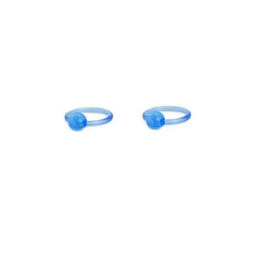 Pair of UV Acrylic Captive Bead Rings - 14 Gauge 12 mm 1/2 Inch
