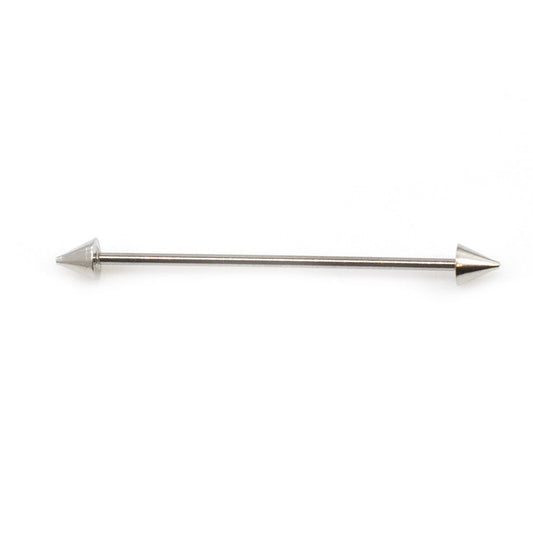 Surgical Steel Industrial Barbell with Spike Ends 16ga 33 mm
