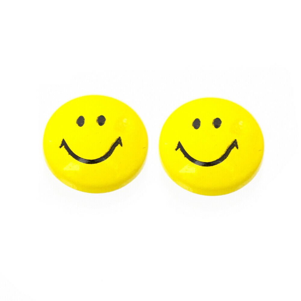 Earrings Magnetic with Smiley Face Design Top 6mm Sold as a Pair