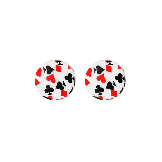Ear Plugs playing cards design Saddle plugs sold as a pair