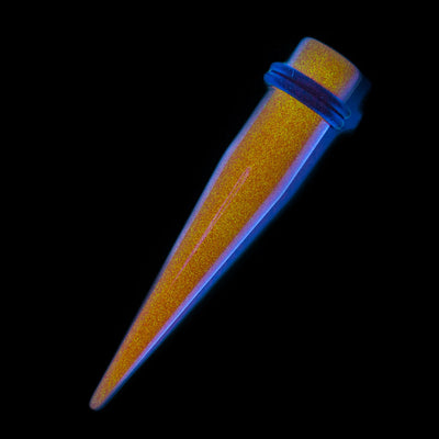 36 Pieces Red UV Glow in the Dark Ear Stretching Kit Tapers with Plugs 14G - 00G