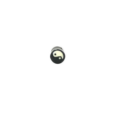 Yin Yang Design Double Flared Ear Plugs - 2 Gauge to 7/16" Inch - Sold in Pairs