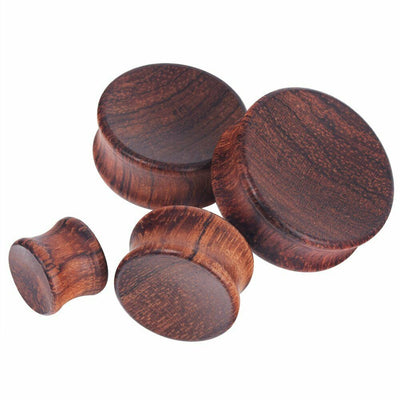 Plugs Organic Sono Wood Rimmed Saddle Sold as a Pair Large Gauge- Wholesale