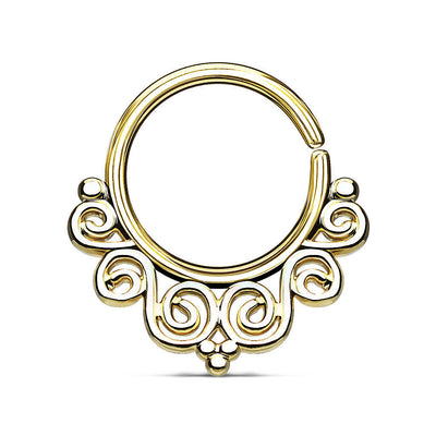 Septum Piercing Vintage Filigree Bendable Design