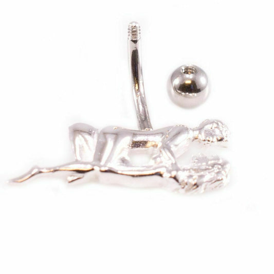 Kama Sutra Belly Button Ring Non Dangle 14ga Surgical Steel