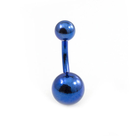 Belly Ring 14g Blue Anodized Titanium