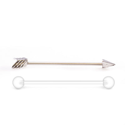 Industrial Barbell Arrow Design and Industrial Retainer 14G 38mm