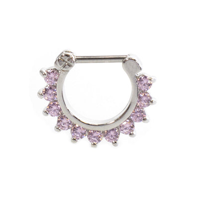 Septum Clicker with multiple Prog Setting Cz Gems 16g Surgical Steel