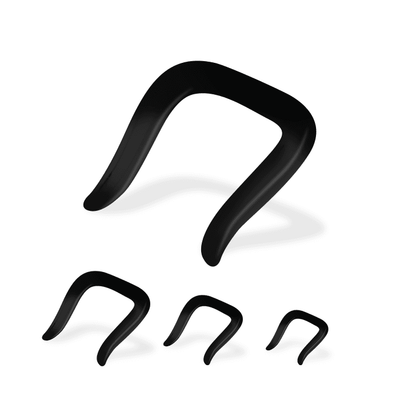 Black Pyrex Septum Retainer 14 Gauge 12 Gauge 10 Gauge- Sold Each
