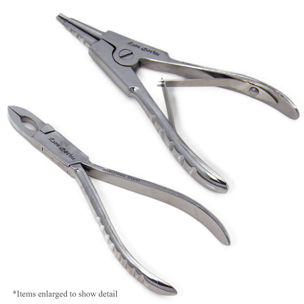 Bead Ring Pliers Body Piercing Tool Kit - 2 Ring Pliers with High Quality Pouch