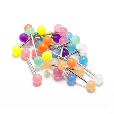 Tongue Rings Bar Barbell 20 Pack Nipple Belly Surgical Steel Body Jewelry
