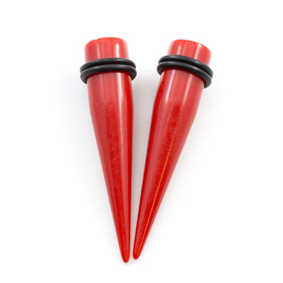 Pair of Acrylic Ear Tapers with O Ring Multiple Sizes Available