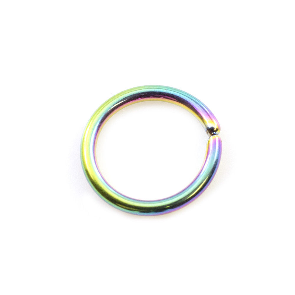 Cartilage, Septum and Lips Bendable Annealed Ring 14g Anodized Titanium