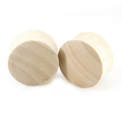 Ear Plugs Pack of 2 Pairs 1" (25 mm) One Wood and One Acrylic