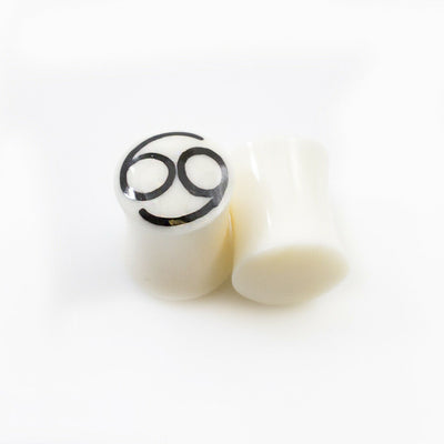 Pair of Ear Plugs made of Organic Horn Bone with 69 Number Design