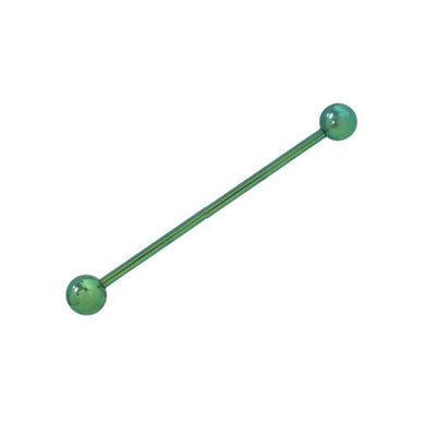 Solid Titanium Industrial Piercing 14G- 1.5"(38mm) Barbells - Sold Each