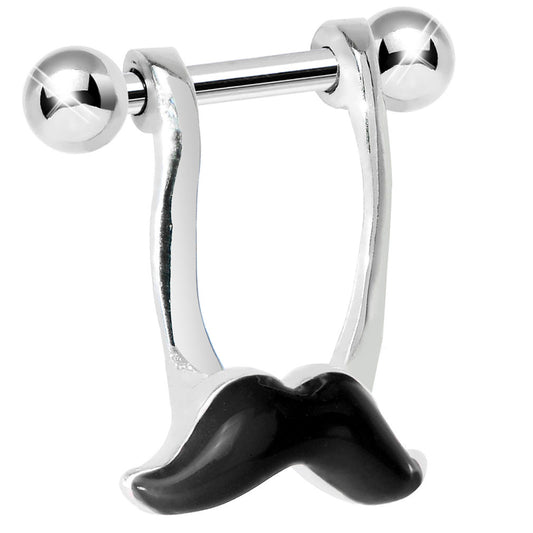 Cartilage Barbell with Mustache Dangle
