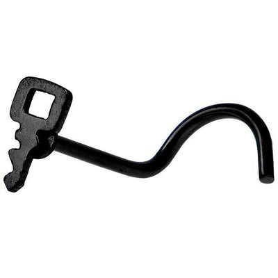 Nose Ring Screw with Key Design 20 Gauge Surgical Steel
