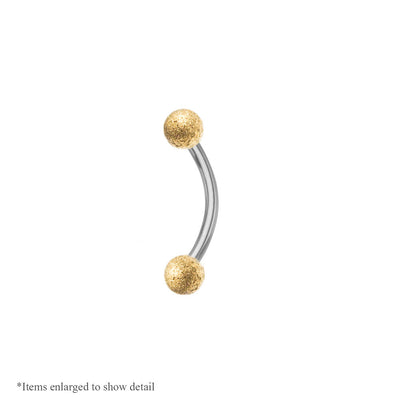 Curved Barbell 16G Eyebrow Piercing - Cartilage, Rook, Tragus - 3 Color Options