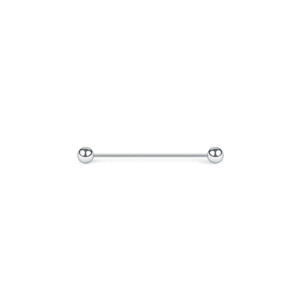 16G Industrial Barbell Surgical Steel Anodized Body Piercing Jewelry 38mm Long