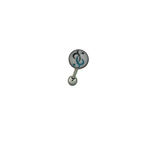 Bodyjewelry Logo Tongue Ring-14 gauge