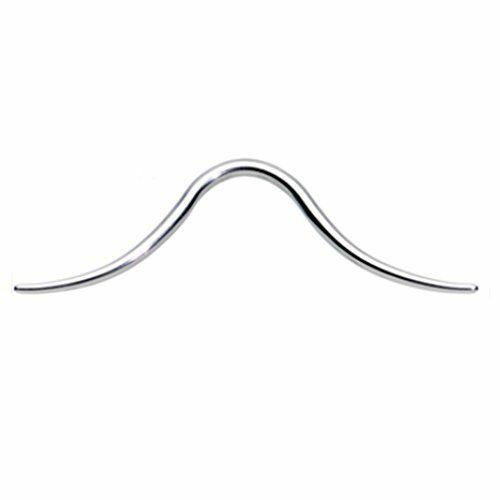Septum Curved Mustache Ring Piercing Silver 316L Surgical Steel 16G 14G