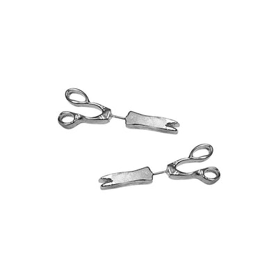 Pair of Scissor Design Pierced Earrings 20g Surgical Steel fit ear piercings