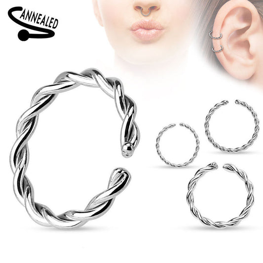 Nose Lip Ear Cartilage Daith Rook Lobe Septum Rings - Annealed - Sold Each