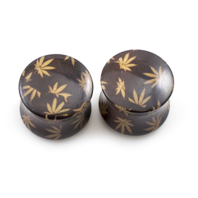 Ear Plugs with Pot leaf Design