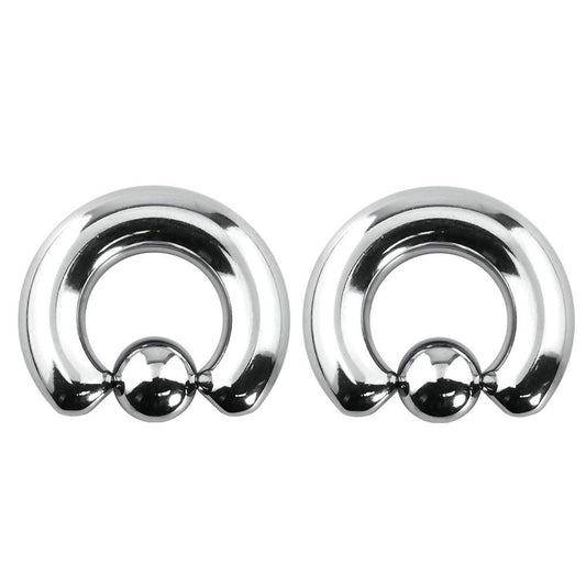 Pair of Captive Ring Made of Surgical Steel Multiple Gauges ans Sizes Available