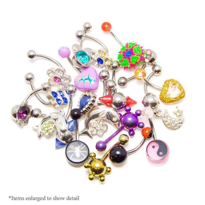 Belly Navel Rings Random 14ga-7/16"(11MM) - 12 PCS