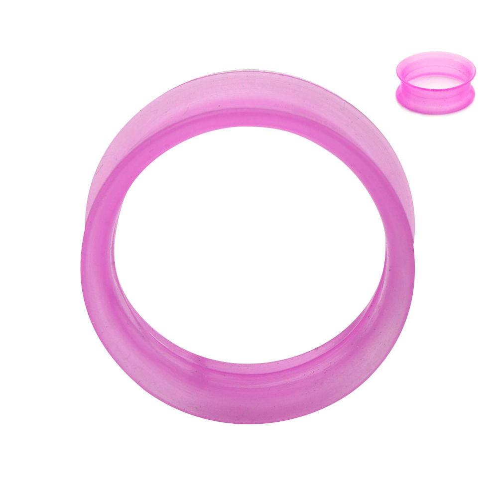 Super Thin Silicone Double Flared Tunnels - Sold in Pairs - 6 Colors Available