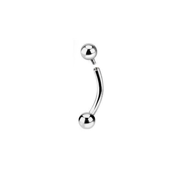 Eyebrow Ring Internally Threaded Surgical Steel Curved Barbell 14G 16G Cartilage