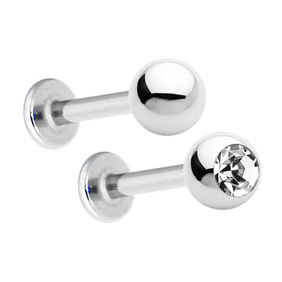 Labret Monroe Piercing Barbell Surgical Steel 12 Gauge Combo Pack