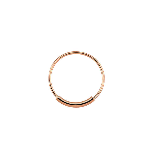 Nose hoop ring with sleeve endless rose gold