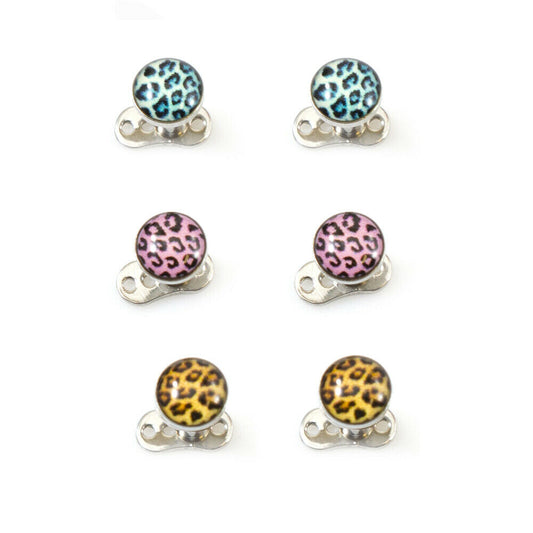 Dermal Top and Anchor with Tiger Pattern pack of 6