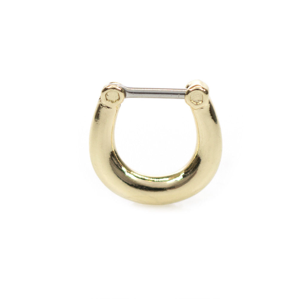 Septum Clicker Ring with Polish Surface 16g Cartilage Septum Tragus Rook
