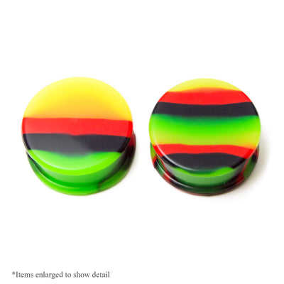 4-Piece Solid Silicone Rasta Ear Plug and Taper Kit - 12 Sizes Available