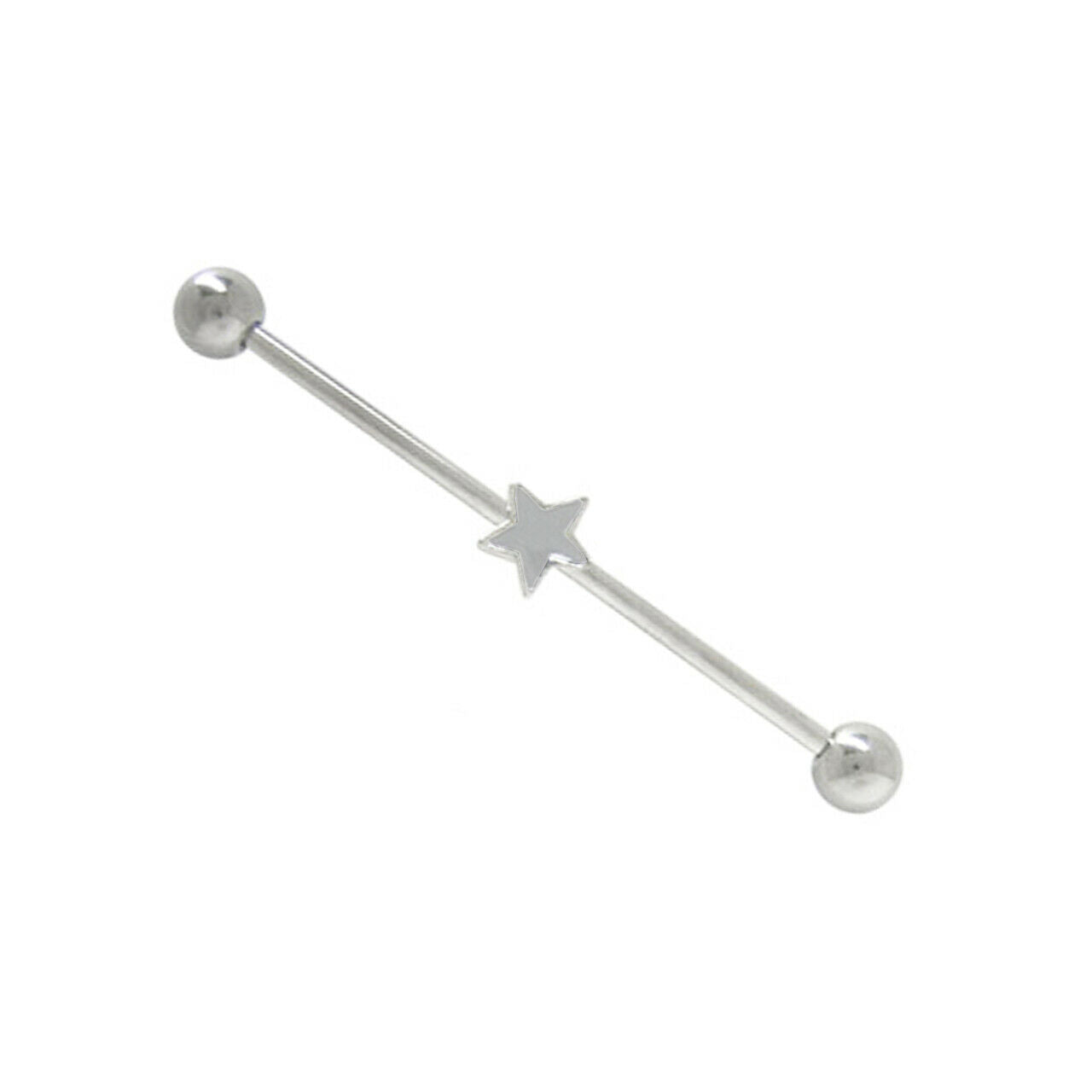 Silver Star Design Industrial Barbell